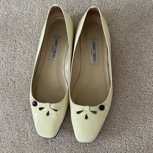 Jimmy Choo Cream Patent Leather Flats Size 41